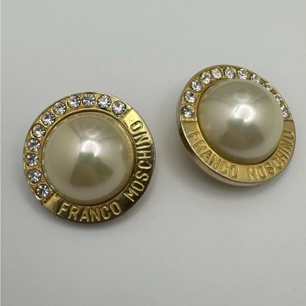 💛💛💛💛Vintage Moschino Clipon Earrings - Picture 2 of 4